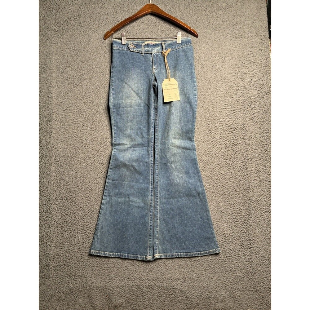 Vintage Y2K Hydraulic Light Wash Low Rise Flare Leg Jeans Size 7/8